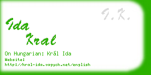 ida kral business card